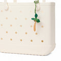 Bogg'd & Charmed Raffia Palm Poolside Essentials Organizer Modern Multi Purpose Extra Wide Opening for Pool Activities