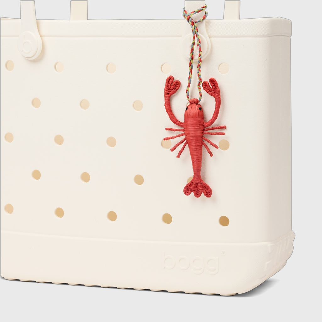 Bogg'd & Charmed Raffia Lobster Resort Lifestyle Tote Luxury Travel Friendly Accessory Organizer Pouch for Beach Holidays