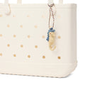 Bogg'd & Charmed Raffia Seahorse Travel Friendly Beach Organizer Waterproof Easy Clean with Cosmetic Organizer for Beach Vacation Travel Organizer Vacation Essentials for Women