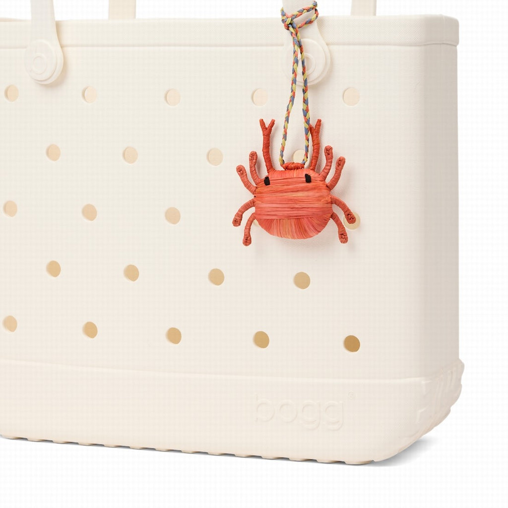 Bogg'd & Charmed Raffia Crab Beach Vacation Carryall Flexible Quick Dry Deep Storage Interior for Women