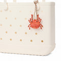 Bogg'd & Charmed Raffia Crab Beach Vacation Carryall Flexible Quick Dry Deep Storage Interior for Women