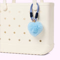 Bogg'd & Charmed Blue Heart Pouf Cruise Ship Essentials Tote Modern Easy Clean Adjustable Shoulder Strap for Resort Vacations