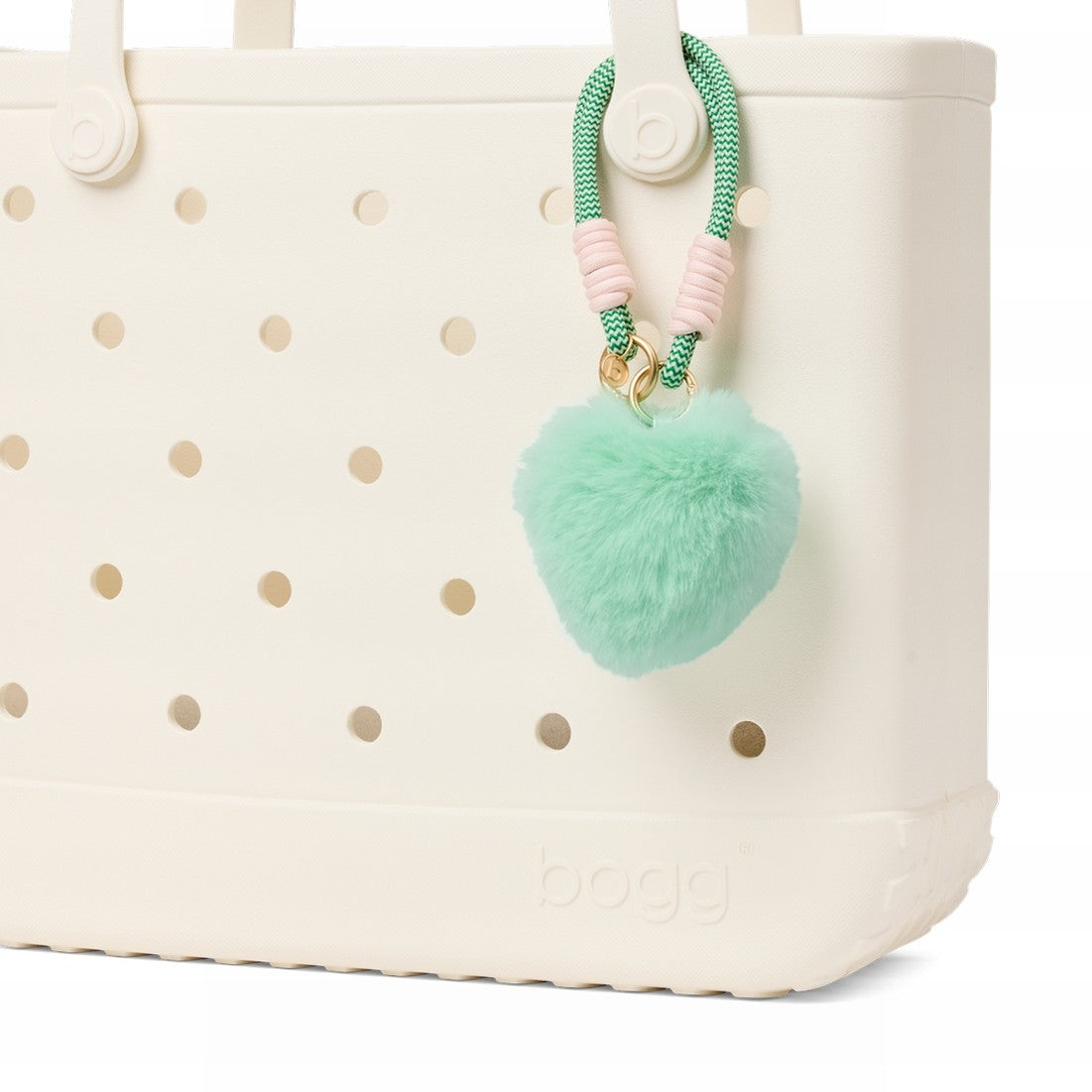 Bogg'd & Charmed Green Heart Pouf Resort Collection Carryall Stylish Tip Resistant Open Top Access Access for Boat Excursions