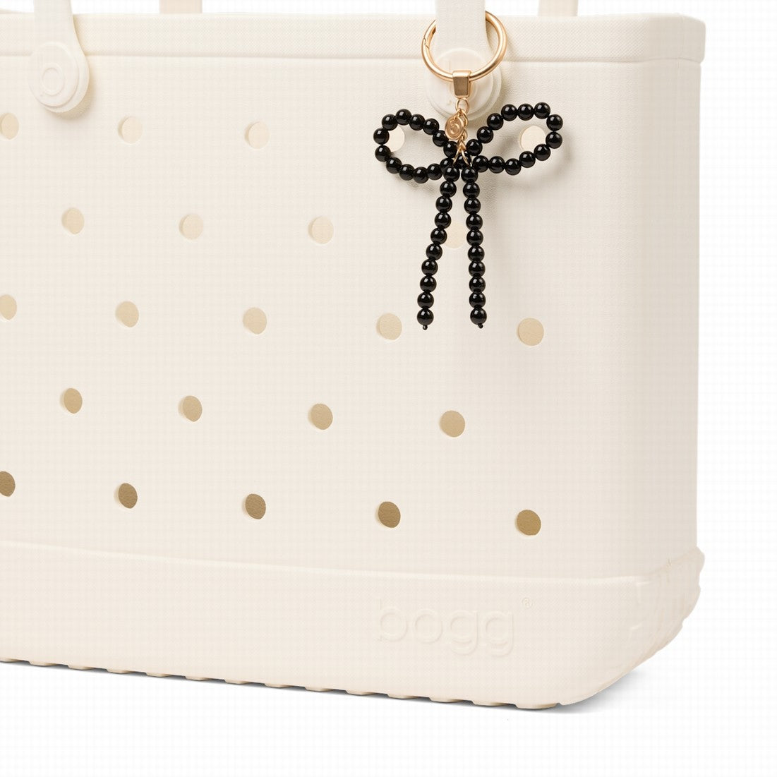 Bogg'd & Charmed Black Pearl Bow Weekend Escape Carryall Luxury Quick Dry Deep Storage Interior for Pool Activities