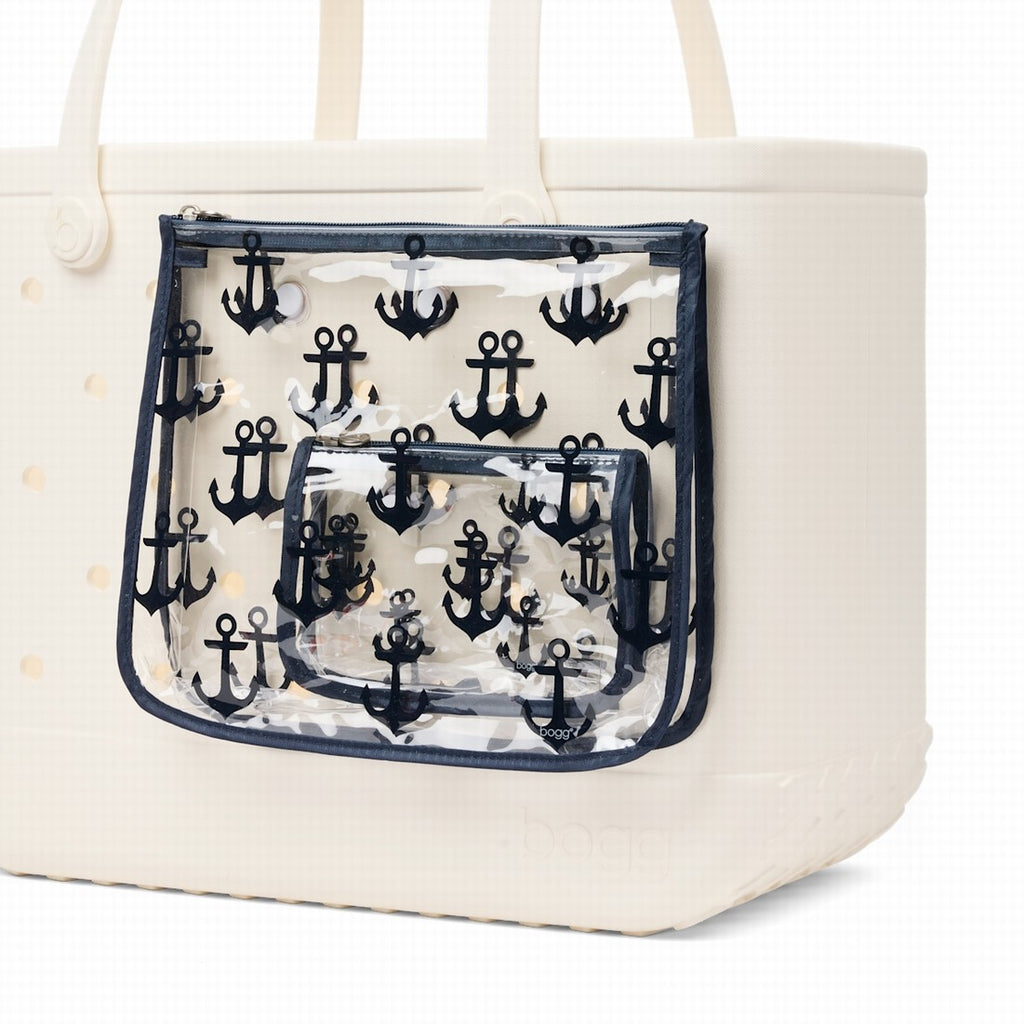 Bogg Bag Decorative Insert Anchor (Navy) Cruise Essentials Travel Tote Travel Friendly Lightweight with Adjustable Shoulder Strap for Family Beach Days Travel Organizer Vacation Essentials for Women