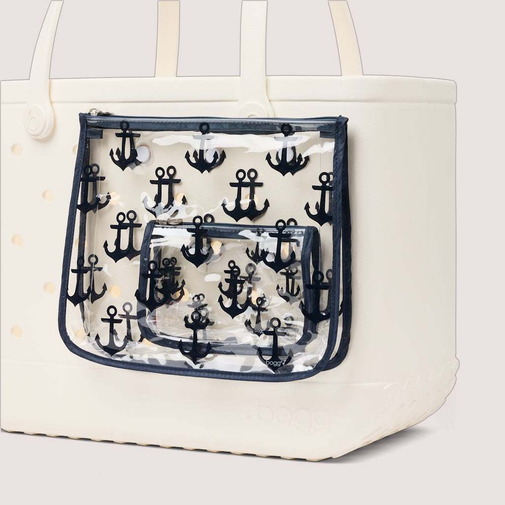 Bogg Bag Decorative Insert Anchor (Navy) Tropical Resort Beach Bag Lightweight Quick Dry Accessory Organizer Pouch for Boat Excursions