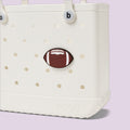 Bogg Bit Football Multi Purpose Travel Carryall Tip Resistant Large Capacity with Cosmetic Organizer for Pool Days Travel Organizer Vacation Essentials for Women