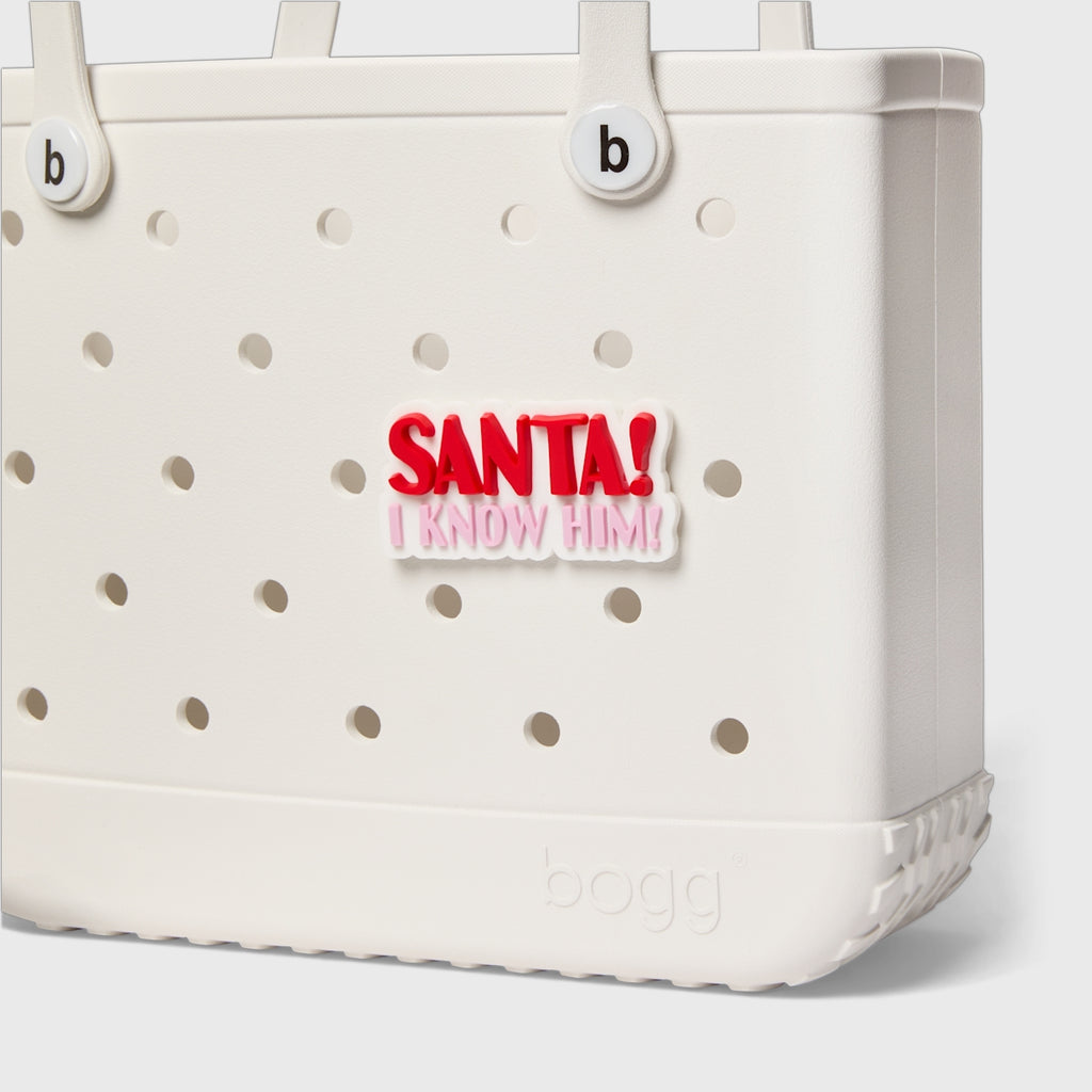 Bogg Bit Santa! I Know Him! Poolside Storage Carryall Easy Clean Waterproof with Waterproof Phone Pouch for Outdoor Adventures Travel Organizer Vacation Essentials for Women
