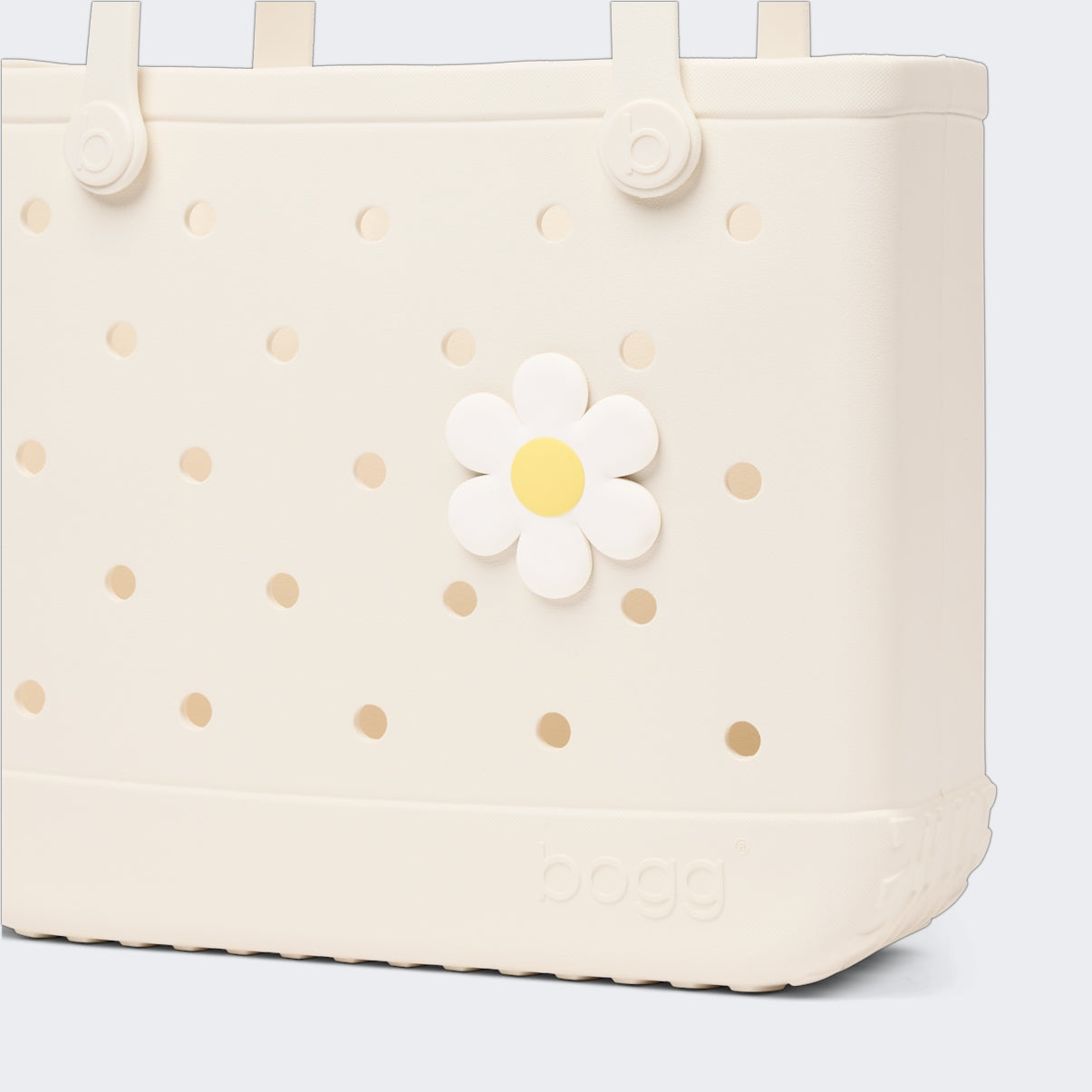 Bogg Bit White Daisy Water Sports Travel Tote Travel Friendly Easy Clean with Extra Storage Compartments for Picnic Days Travel Organizer Vacation Essentials for Women