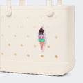 Bogg Bit Ice Cream Heavy Duty Rubber Beach Bag Easy Clean Oversized with Reinforced Handles for Weekend Getaways Travel Organizer Vacation Essentials for Women