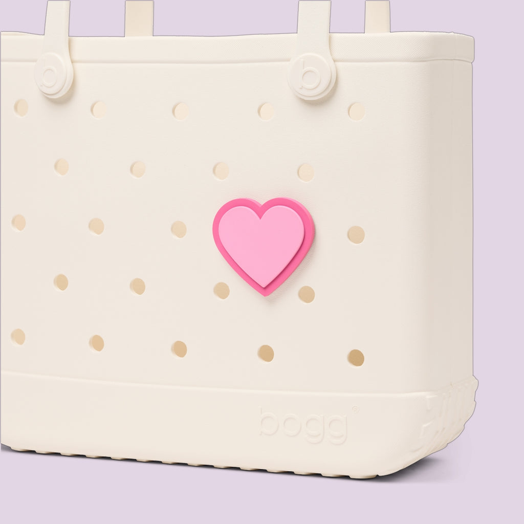 Bogg Bit Pink Heart Holiday Cruise Tote Heavy Duty Tip Resistant Bonus Cosmetic Bag Included for Outdoor Sports