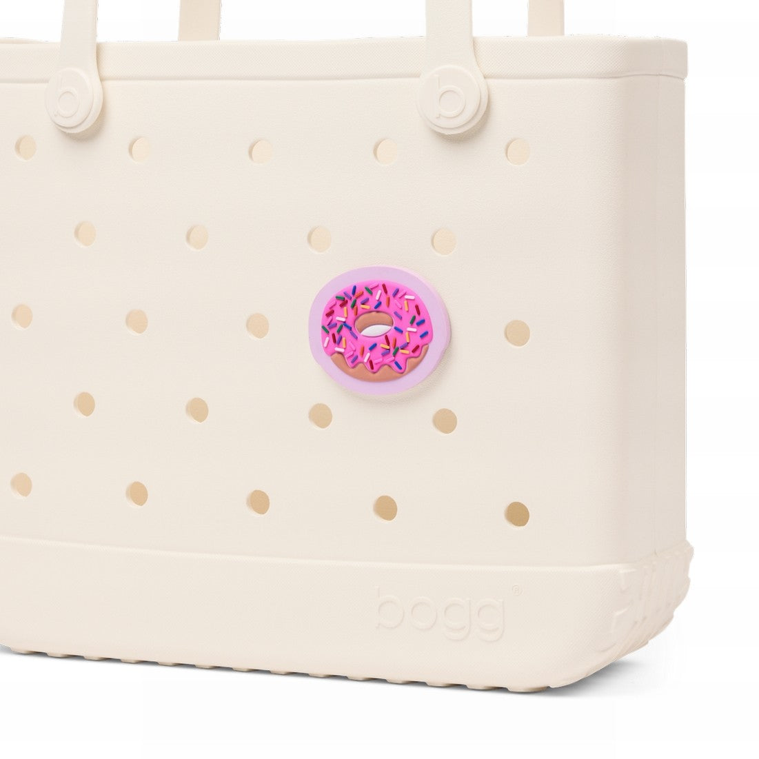 Bogg Bit Sprinkle Donut Heavy Duty Rubber Beach Bag Tip Resistant Lightweight with Extra Storage Compartments for Cruise Travel Travel Organizer Vacation Essentials for Women