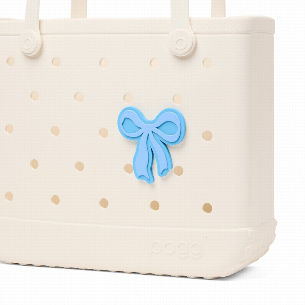 Bogg Bit Blue Bow Summer Holiday Storage Tote Ultra Durable Large Capacity Extra Wide Opening for Boat Excursions
