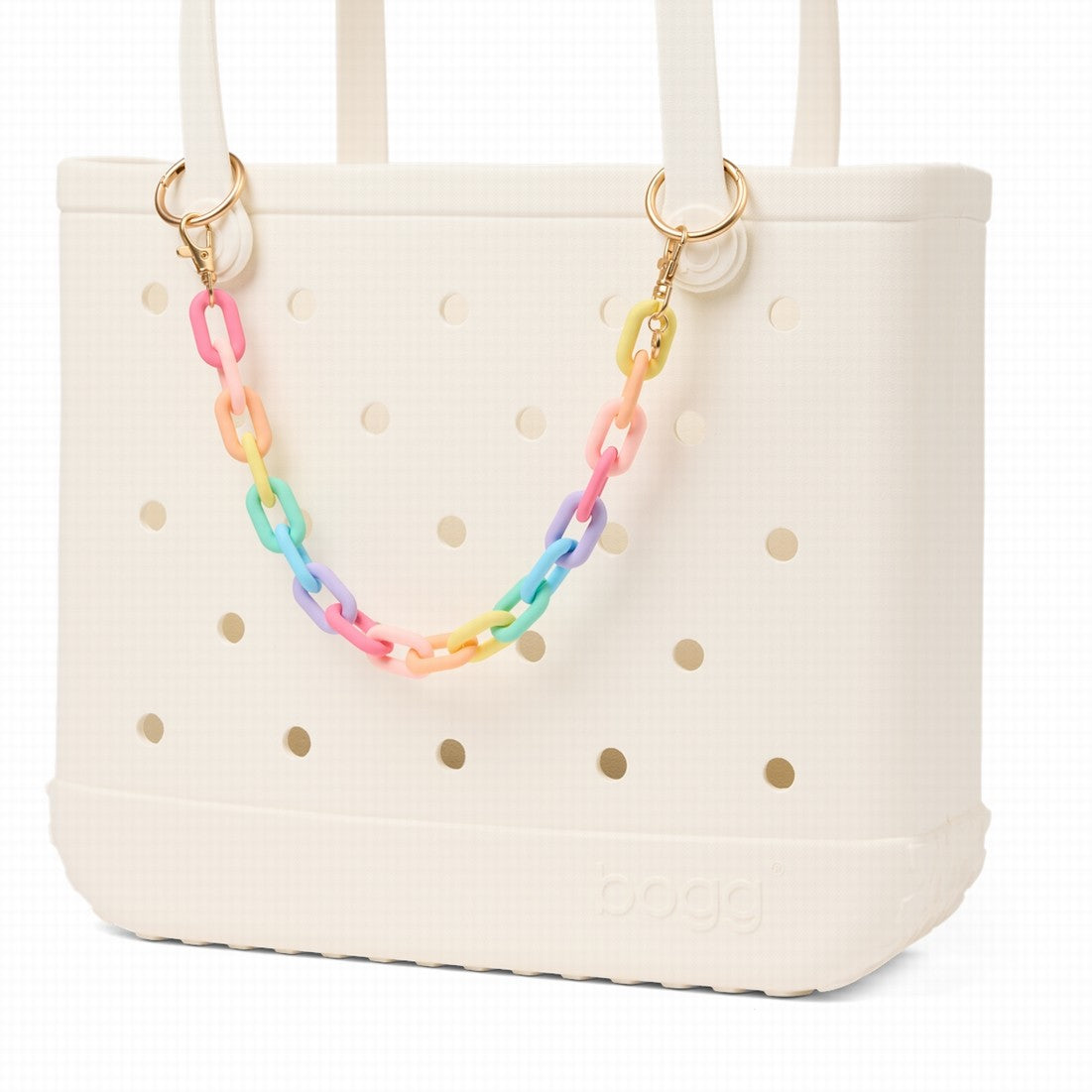 Bogg'd & Charmed Rainbow Chain Travel Smart Beach Bag Lightweight Tip Resistant Waterproof Phone Pouch Included for Cruise Travel