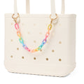 Bogg'd & Charmed Rainbow Chain Ocean Breeze Carryall Portable Travel Friendly Non Slip Bottom Design for Outdoor Sports
