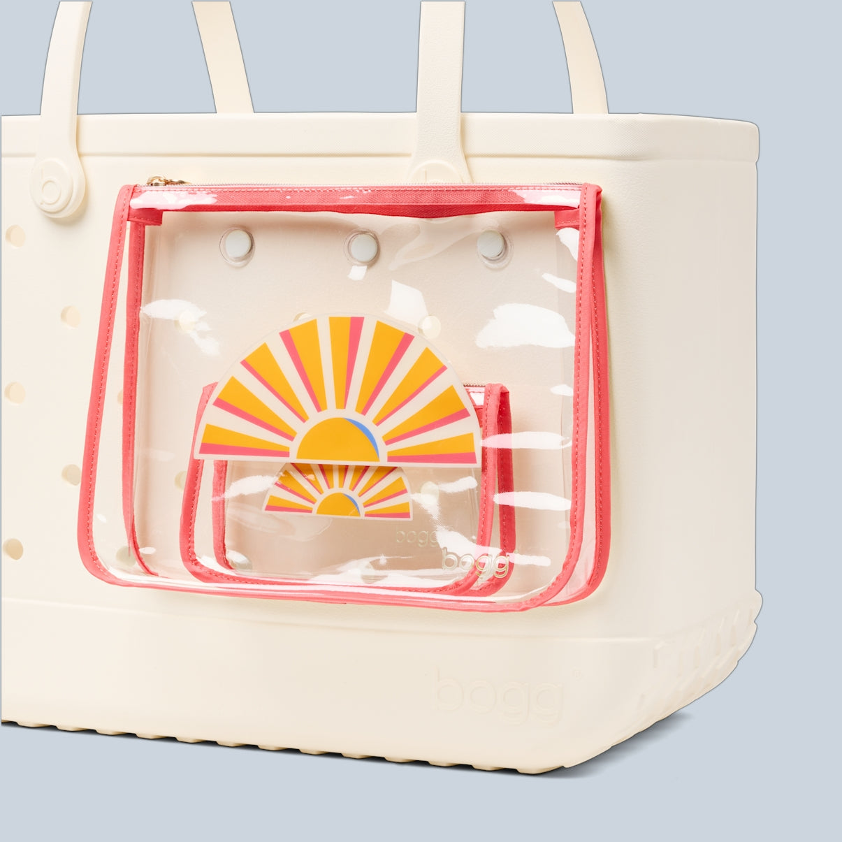 Bogg Bag Decorative Insert Ray Of Sunshine Beach Gear Storage Bag Modern Travel Friendly Deep Storage Interior for Resort Vacations