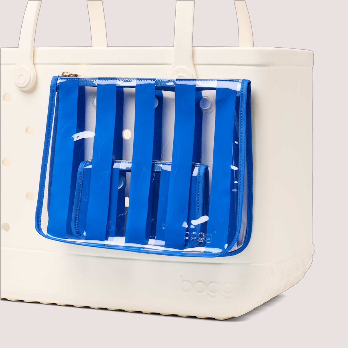 Bogg Bag Decorative Insert Mykonos Blue Vacation Essentials Beach Organizer Tip Resistant Durable with Reinforced Handles for Resort Holidays Travel Organizer Vacation Essentials for Women
