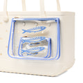 Bogg Bag Decorative Insert Sardine Holiday Resort Carryall Lightweight Oversized Non Slip Bottom Design for Summer Adventures