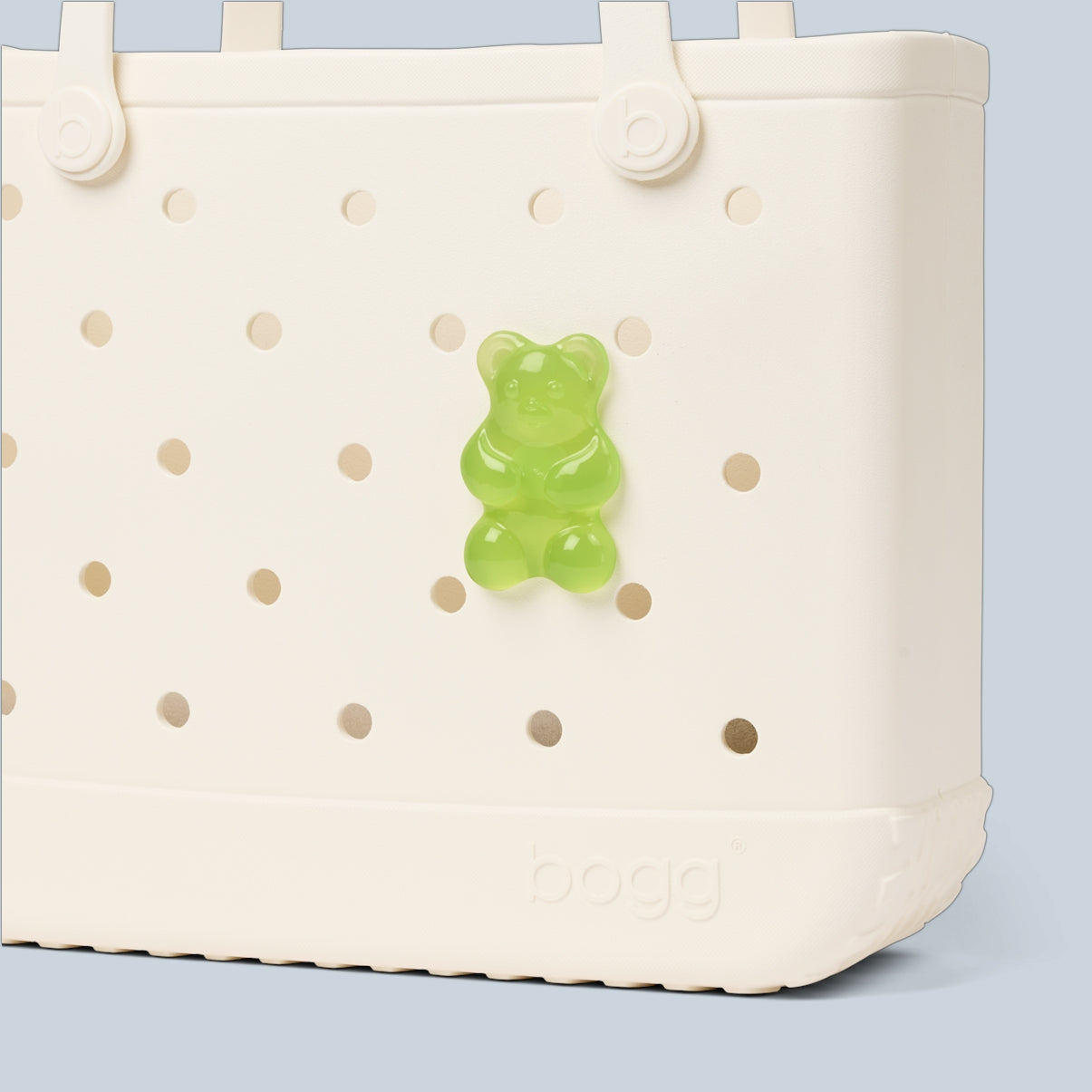 Bogg Bit Lime Gummy Bear Weekend Getaway Beach Bag Waterproof Sandproof with Non Slip Bottom for Lake Adventures Travel Organizer Vacation Essentials for Women
