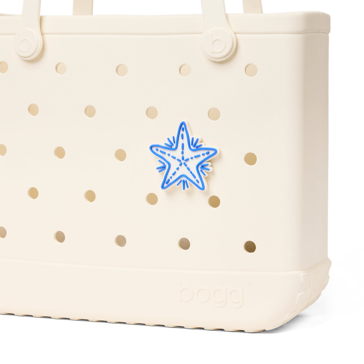 Bogg Bit Blue Starfish Weekend Getaway Beach Bag Durable Durable with Waterproof Phone Pouch for Resort Holidays Travel Organizer Vacation Essentials for Women