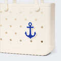 Bogg Bit Mykonos Blue Anchor Family Size Beach Organizer Sandproof Oversized with Non Slip Bottom for Picnic Days Travel Organizer Vacation Essentials for Women