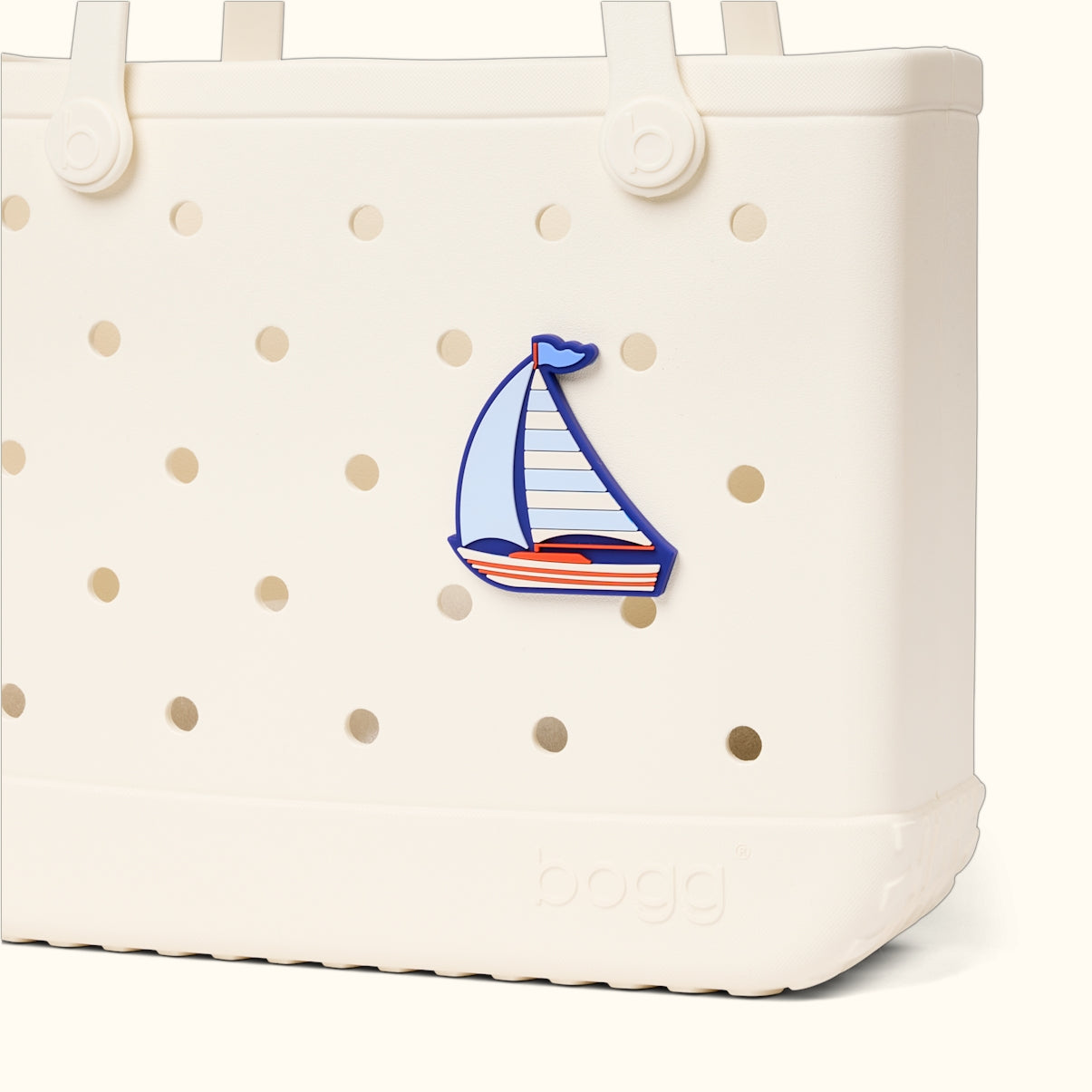 Bogg Bit Sailboat Summer Escape Beach Bag Lightweight Travel Friendly Non Slip Bottom Design for Resort Vacations