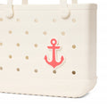 Bogg Bit Capri Coral Anchor Vacation Essentials Beach Organizer Tip Resistant Tip Resistant with Waterproof Phone Pouch for Tropical Vacations Travel Organizer Vacation Essentials for Women