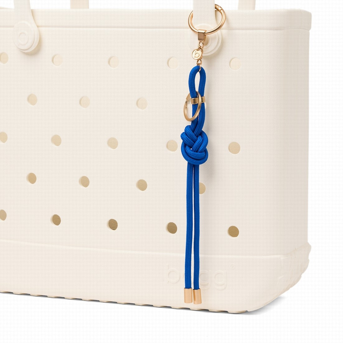 Bogg'd & Charmed Mykonos Blue Nautical Rope Coastal Weekend Carryall Portable Large Capacity Non Slip Bottom Design for Pool Activities