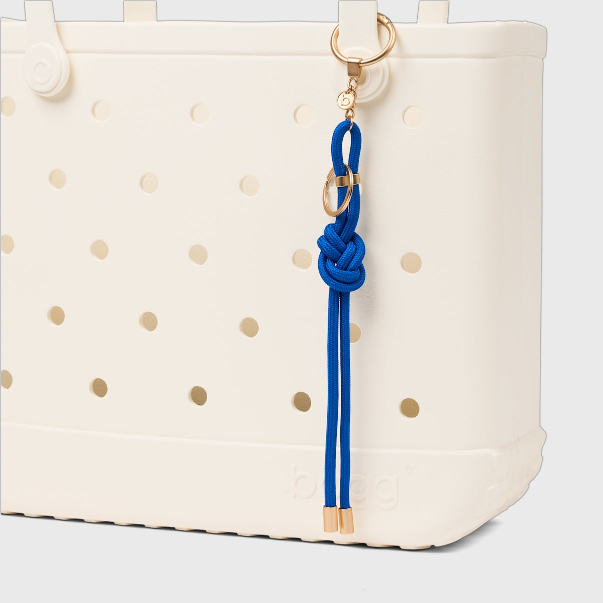 Bogg'd & Charmed Mykonos Blue Nautical Rope Women's Waterproof Beach Tote Washable Large Capacity with Extra Storage Compartments for Cruise Travel Travel Organizer Vacation Essentials for Women