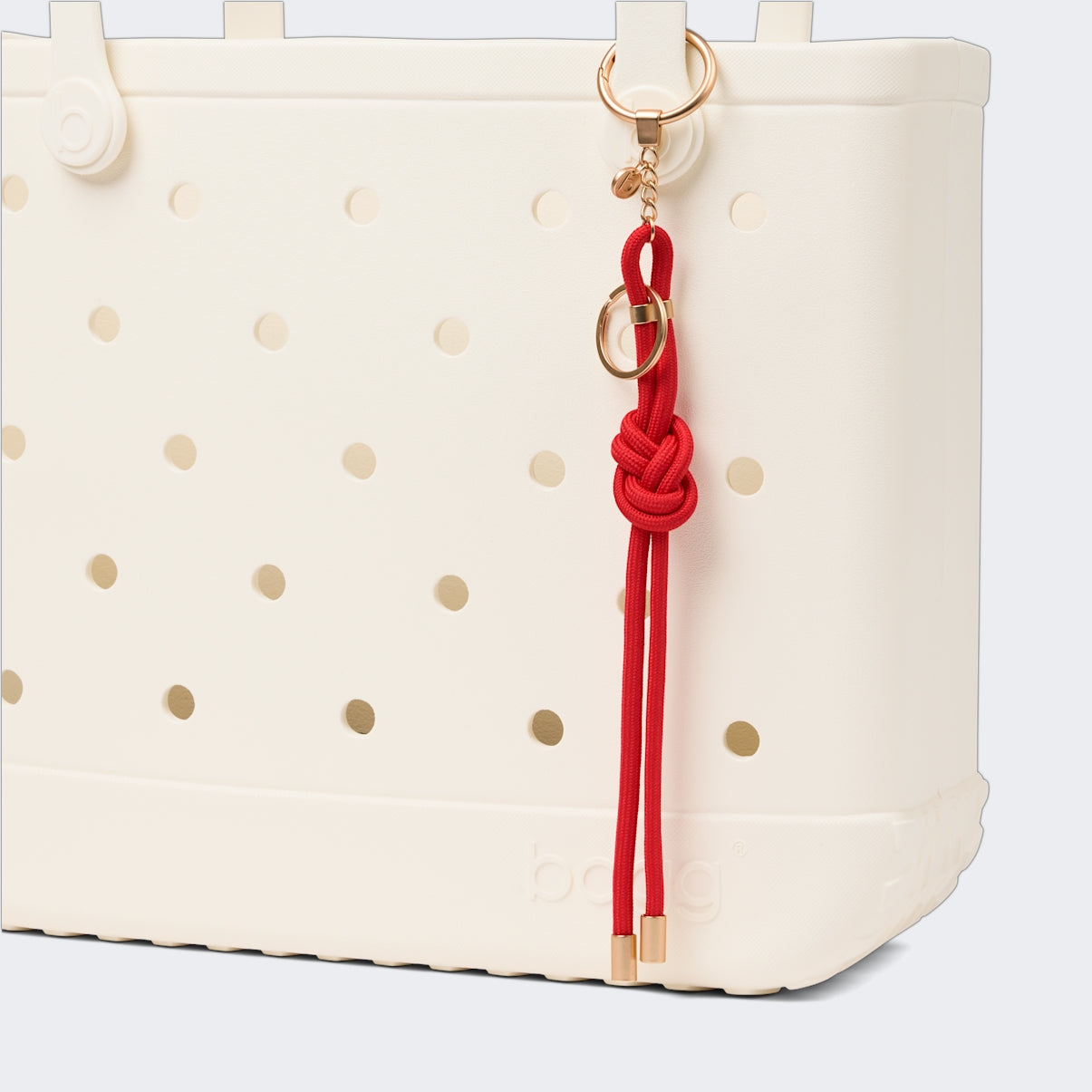 Bogg'd & Charmed Buoy Red Nautical Rope Water Sports Travel Tote Sandproof Travel Friendly with Reinforced Handles for Boat Trips Travel Organizer Vacation Essentials for Women