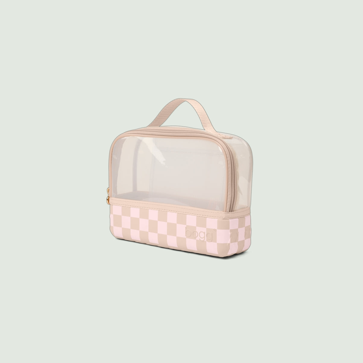 Boggs N' Ends Checkered Linen/ Pink Marshmallow Sunshine Travel Organizer Portable Oversized Easy Maintenance Surface for Weekend Travel