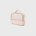 Boggs N' Ends Checkered Linen/ Pink Marshmallow Water Activity Organizer Premium Waterproof Open Top Access Access for Outdoor Sports