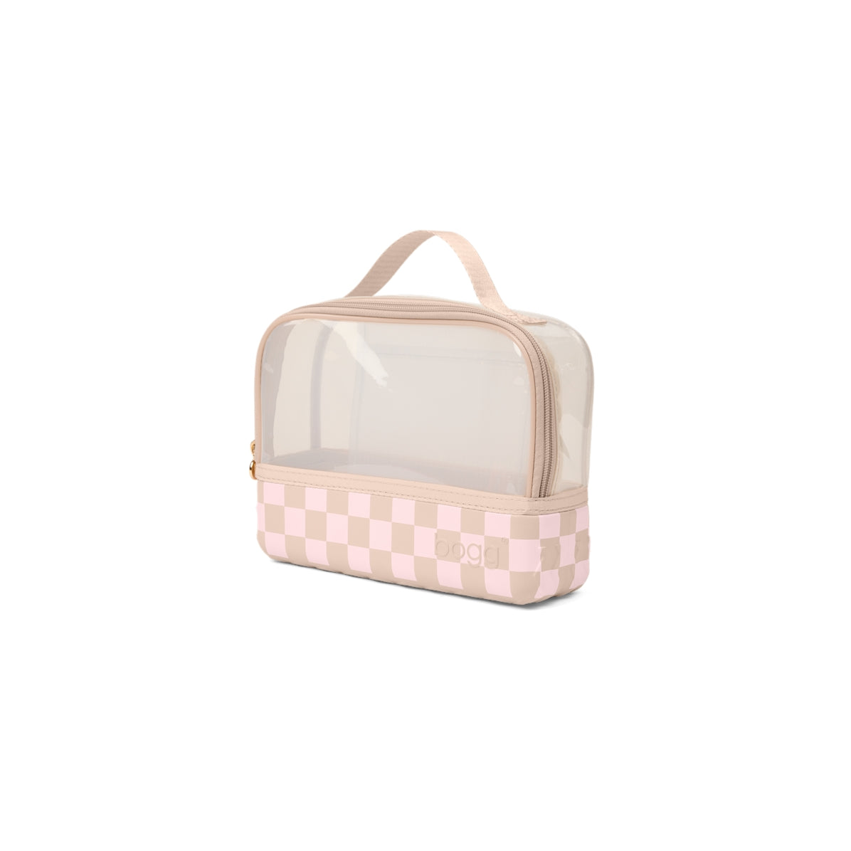 Boggs N' Ends Checkered Linen/ Pink Marshmallow Tropical Resort Beach Bag Lightweight Large Capacity Adjustable Shoulder Strap for Weekend Travel